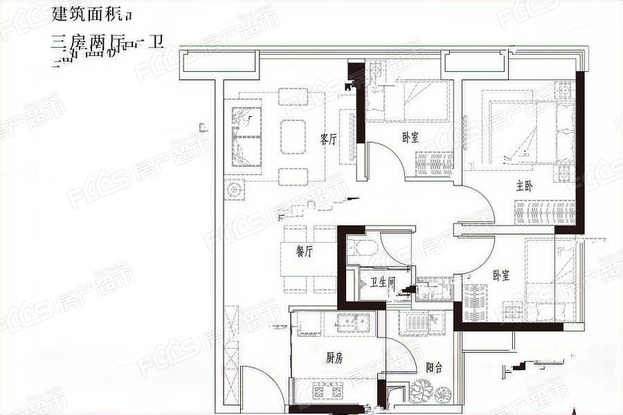 保利拾光年保利拾光年3室2厅2卫870㎡户型图