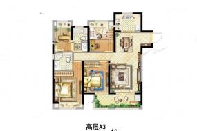 宝龙国际花园113边户户型约113平方4室2厅2卫户型图