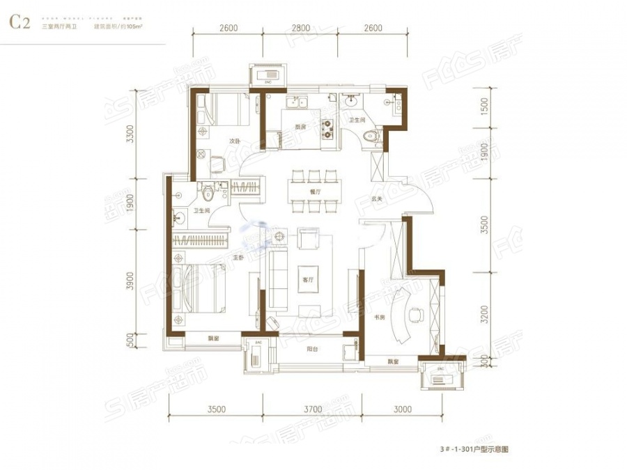 融信金地澜悦(二期)楼盘户型图1