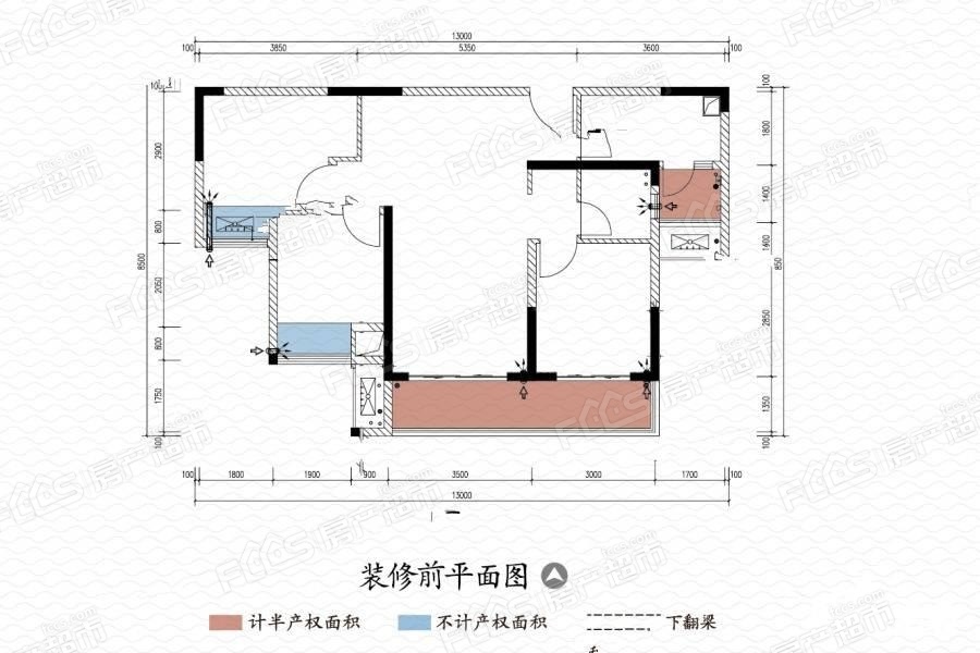 观山御璟自由分割的户型