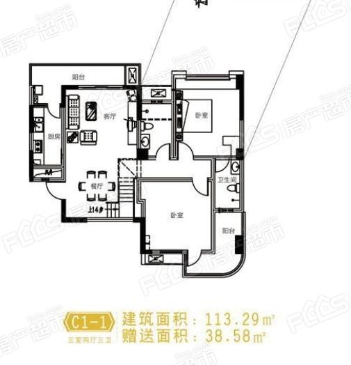 中盛学院派楼盘户型图1
