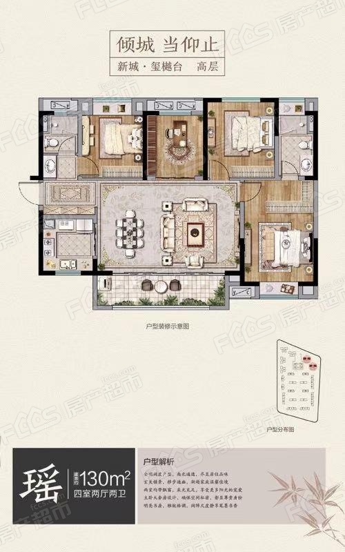 胶州新城玺樾户型图图片