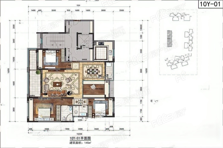 家喻五洲缤纷广场楼盘户型图2