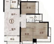 3室2厅1卫的户型图