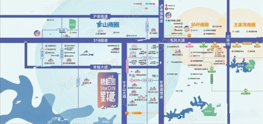 武汉碧桂园星樾楼盘位置图1