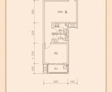 1室1厅1卫的户型图