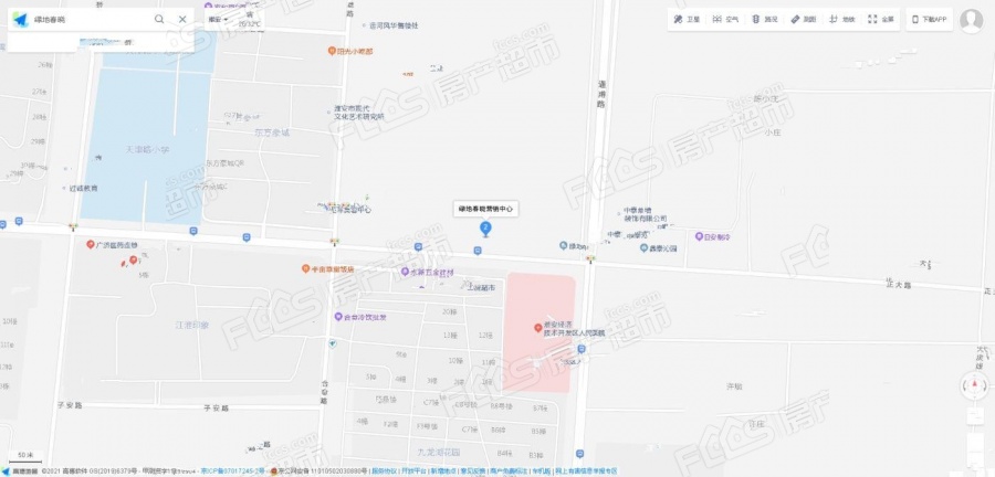 绿地春晓楼盘位置图1