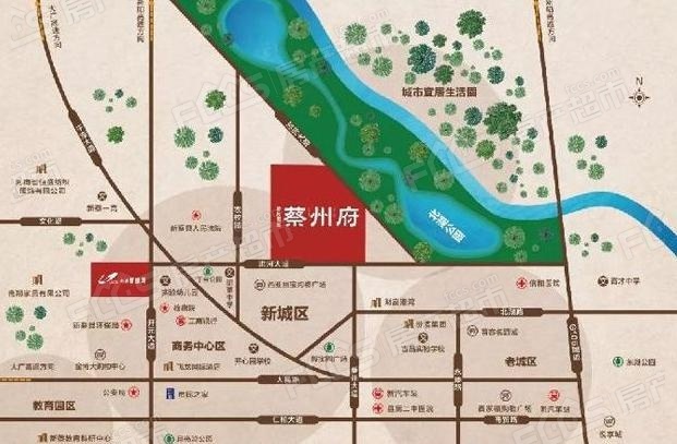 碧桂园蔡州府楼盘位置图1