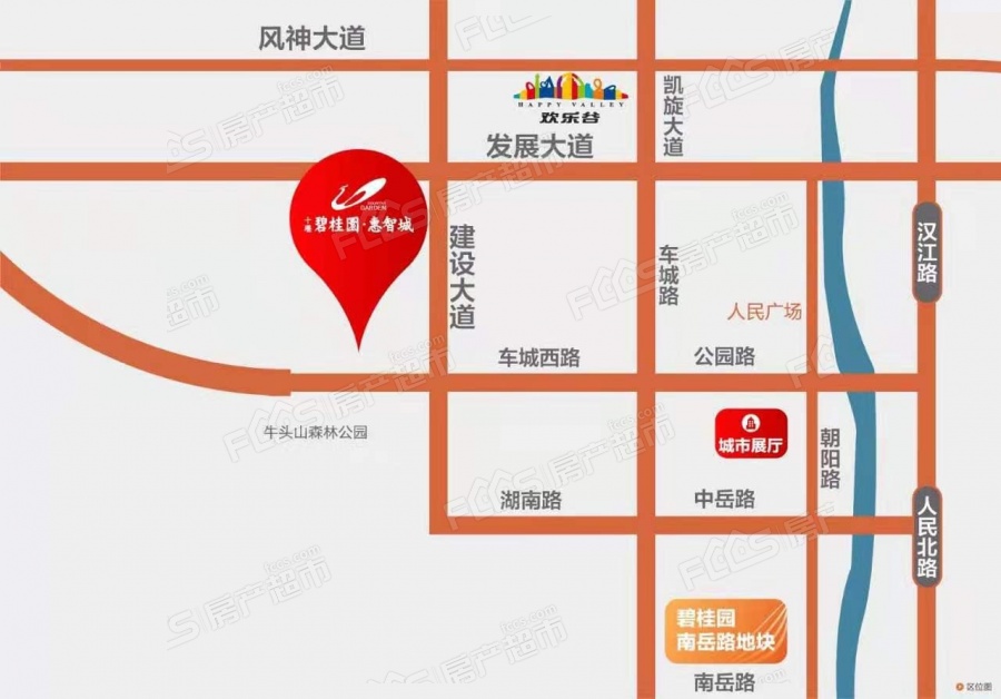 十堰碧桂园惠智城楼盘位置图1