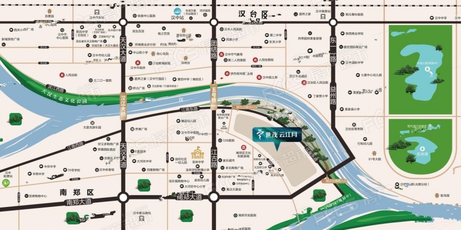 世茂云江月楼盘位置图1