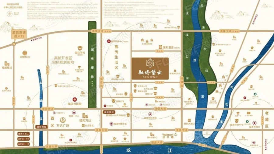 福清融侨望云楼盘位置图1