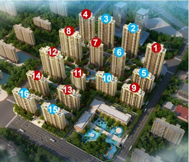 银丰玖玺城楼盘总平图1