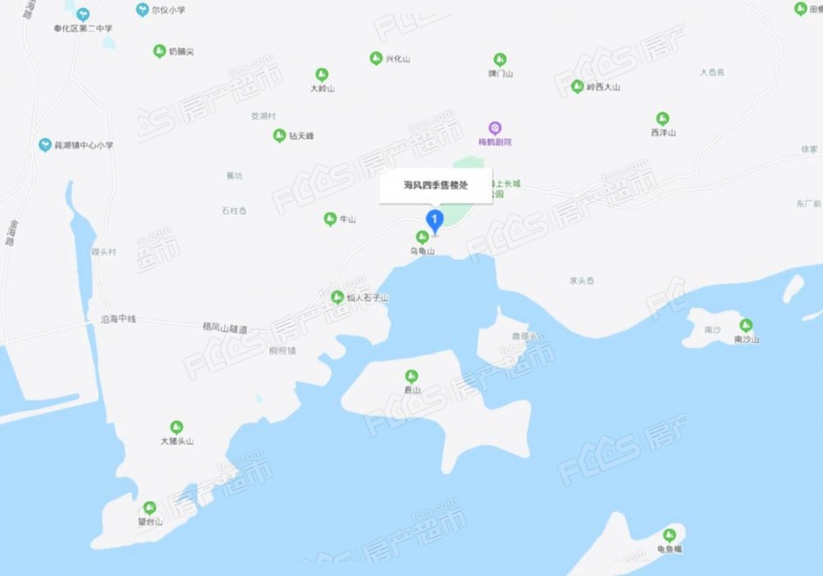 海风四季别墅楼盘位置图1