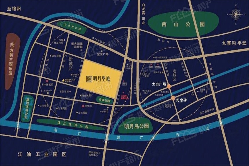明月华庭楼盘位置图1