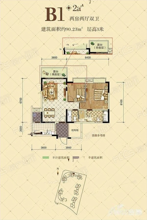 富豪公馆楼盘户型图1
