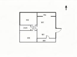 整租 | 南郊附近 大地花园 南北通透两室出租 拎